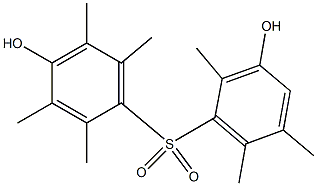 3',4-ジヒドロキシ-2,2',3,5,5',6,6'-ヘプタメチル[スルホニルビスベンゼン] 化学構造式