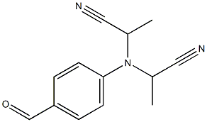 4-[N,N-Di(1-cyanoethyl)amino]benzaldehyde Structure