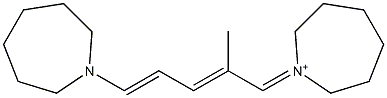 Hexahydro-1-[5-[(hexahydro-1H-azepin)-1-yl]-2-methyl-2,4-pentadien-1-ylidene]-1H-azepin-1-ium Structure