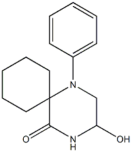 1-Phenyl-3-hydroxy-1,4-diazaspiro[5.5]undecan-5-one Struktur