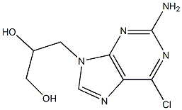 2-Amino-6-chloro-9-(2,3-dihydroxypropyl)-9H-purine