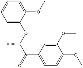 (S)-2-(2-Methoxyphenoxy)-1-(3,4-dimethoxyphenyl)-1-propanone 结构式