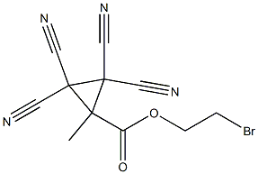 2,2,3,3-Tetracyano-1-methylcyclopropanecarboxylic acid 2-bromoethyl ester Structure