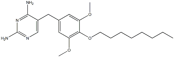 2,4-Diamino-5-[3,5-dimethoxy-4-octyloxybenzyl]pyrimidine Structure