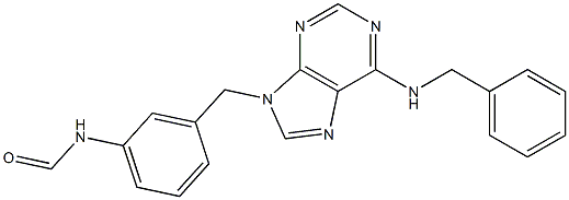 N-[3-[[6-(Benzylamino)-9H-purin-9-yl]methyl]phenyl]formamide Struktur