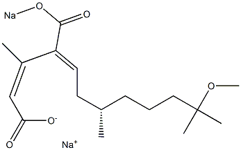 (2Z,4E,7S)-11-Methoxy-3,7,11-trimethyl-4-(sodiooxycarbonyl)-2,4-dodecadienoic acid sodium salt