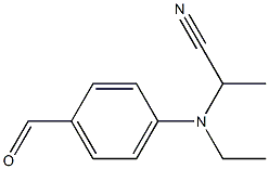 4-[N-エチル-N-(1-シアノエチル)アミノ]ベンズアルデヒド 化学構造式