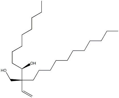 (1R,2R)-1-オクチル-2-ウンデシル-2-ビニル-1,3-プロパンジオール 化学構造式