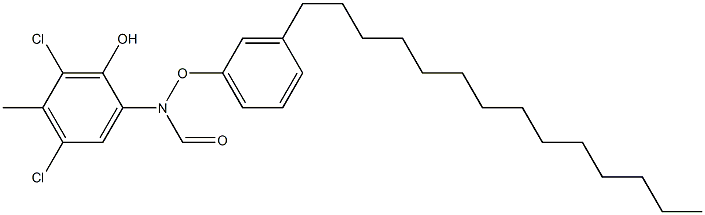 2-(3-Tetradecylphenoxyformylamino)-4,6-dichloro-5-methylphenol Struktur