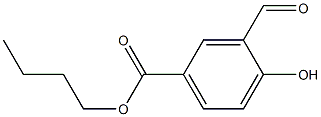 3-Formyl-4-hydroxybenzoic acid butyl ester,,结构式