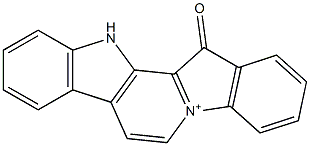 13-オキソ-12,13-ジヒドロピリド[1,2-a:3,4-b']ジインドール-5-イウム 化学構造式