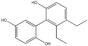 5',6'-ジエチル-1,1'-ビフェニル-2,2',5-トリオール 化学構造式