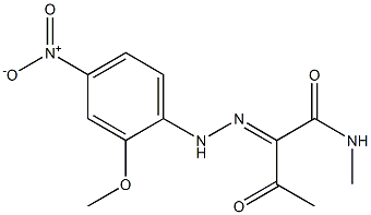  2-[2-(4-Nitro-2-methoxyphenyl)hydrazono]-1-(methylamino)butane-1,3-dione