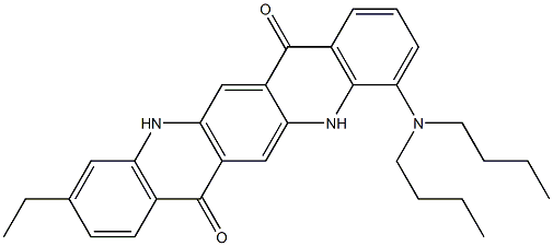 4-(Dibutylamino)-10-ethyl-5,12-dihydroquino[2,3-b]acridine-7,14-dione Structure