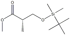 (S)-2-メチル-3-[[(tert-ブチル)ジメチルシリル]オキシ]プロピオン酸メチル 化学構造式
