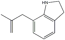 2,3-ジヒドロ-7-(2-メチル-2-プロペニル)-1H-インドール 化学構造式