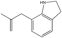 2,3-Dihydro-7-(2-methyl-2-propenyl)-1H-indole,,结构式