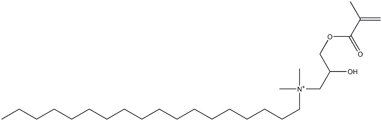 N-[2-Hydroxy-3-(methacryloyloxy)propyl]-N,N-dimethyloctadecan-1-aminium Struktur