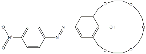 19-[(4-ニトロフェニル)アゾ]-3,6,9,12,15-ペンタオキサビシクロ[15.3.1]ヘニコサ-1(21),17,19-トリエン-21-オール 化学構造式