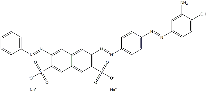  2-[[4-[(3-Amino-4-hydroxyphenyl)azo]phenyl]azo]-7-(phenylazo)-3,6-naphthalenedisulfonic acid disodium salt