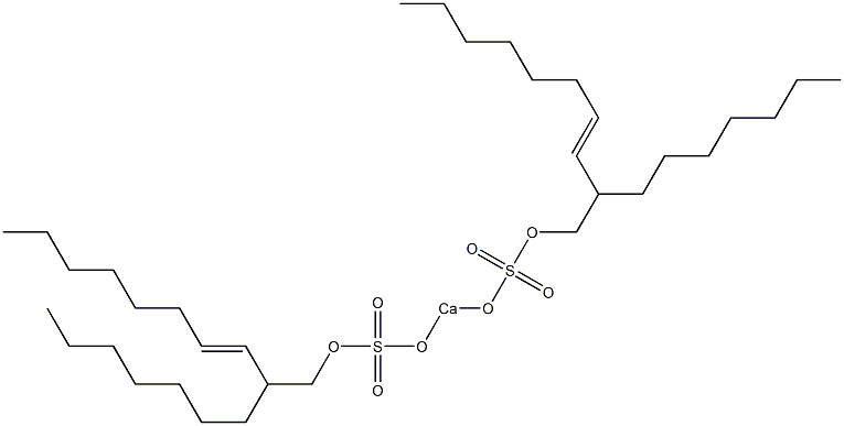 Bis(2-heptyl-3-decenyloxysulfonyloxy)calcium Structure