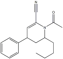  2-Butyl-1-acetyl-1,2,3,4-tetrahydro-4-phenylpyridine-6-carbonitrile