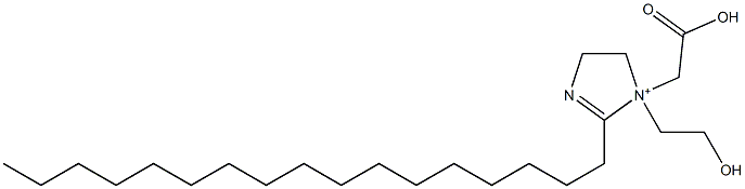 1-Carboxymethyl-2-heptadecyl-1-(2-hydroxyethyl)-2-imidazoline-1-ium 结构式