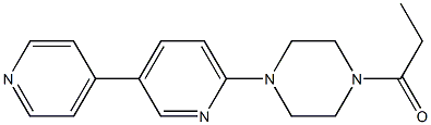 6-[4-Propionylpiperazin-1-yl]-3,4'-bipyridine 结构式