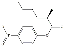 [R,(-)]-2-Methylhexanoic acid p-nitrophenyl ester Structure