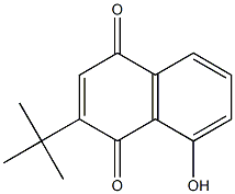 2-tert-ブチル-8-ヒドロキシナフタレン-1,4-ジオン 化学構造式