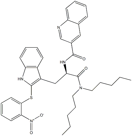 (R)-3-[2-(2-Nitrophenylthio)-1H-indol-3-yl]-2-(3-quinolinylcarbonylamino)-N,N-dipentylpropanamide