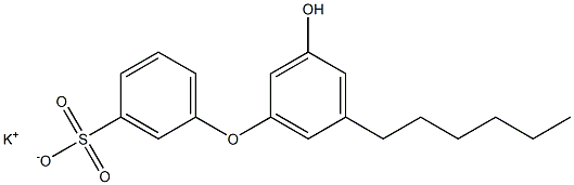 3'-Hydroxy-5'-hexyl[oxybisbenzene]-3-sulfonic acid potassium salt,,结构式