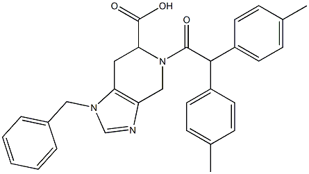 1-Benzyl-5-[bis(4-methylphenyl)acetyl]-4,5,6,7-tetrahydro-1H-imidazo[4,5-c]pyridine-6-carboxylic acid Structure