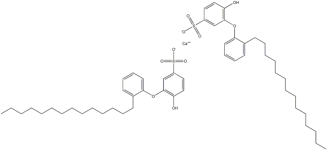 Bis(6-hydroxy-2'-tetradecyl[oxybisbenzene]-3-sulfonic acid)calcium salt,,结构式
