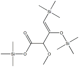 2-Methoxy-3-(trimethylsiloxy)-4-(trimethylsilyl)-3-butenoic acid (trimethylsilyl) ester Struktur