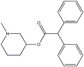 ジフェニル酢酸1-メチル-3-ピペリジニル 化学構造式