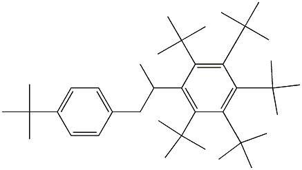 2-(ペンタ-tert-ブチルフェニル)-1-(4-tert-ブチルフェニル)プロパン 化学構造式