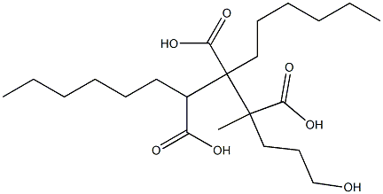 ブタン-1,2,3-トリカルボン酸3-(3-ヒドロキシプロピル)1,2-ジヘキシル 化学構造式