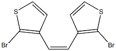 (Z)-1,2-ビス(2-ブロモ-3-チエニル)エテン 化学構造式