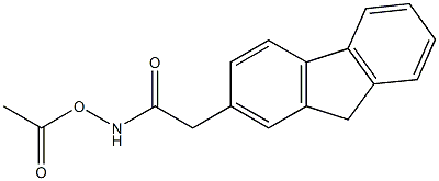 N-(アセチルオキシ)-9H-フルオレン-2-アセトアミド 化学構造式