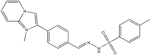 2-[4-[2-(p-Tolylsulfonyl)hydrazonomethyl]phenyl]-1-methylimidazo[1,2-a]pyridin-1-ium|