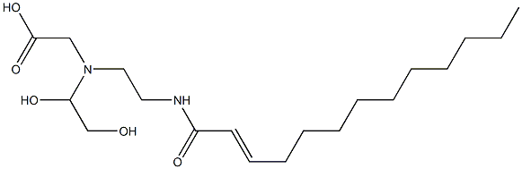 N-(1,2-Dihydroxyethyl)-N-[2-(2-tridecenoylamino)ethyl]aminoacetic acid Struktur