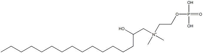 N,N-Dimethyl-N-(2-phosphonooxyethyl)-2-hydroxy-1-hexadecanaminium Structure