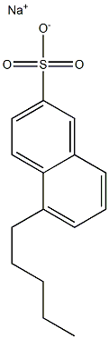 5-ペンチル-2-ナフタレンスルホン酸ナトリウム 化学構造式