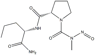(2S)-N-[(S)-1-Carbamoylbutyl]-1-(methylnitrosocarbamoyl)-2-pyrrolidinecarboxamide Structure
