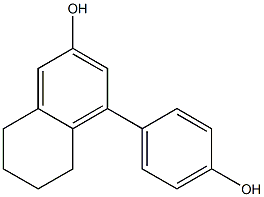 5,6,7,8-Tetrahydro-4-(4-hydroxyphenyl)naphthalen-2-ol 结构式