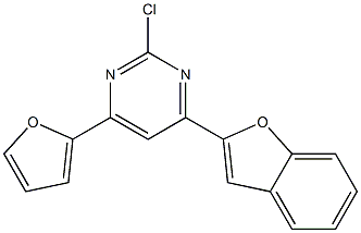 2-Chloro-4-(benzofuran-2-yl)-6-(2-furanyl)pyrimidine|