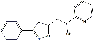 2-[(3-Phenyl-4,5-dihydroisoxazol)-5-yl]-1-(2-pyridinyl)ethanol,,结构式