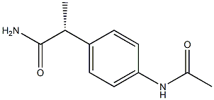 [R,(-)]-2-[p-(Acetylamino)phenyl]propionamide Struktur
