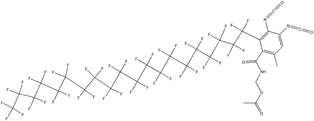 N-(Acetyloxymethyl)-2-(hentetracontafluoroicosyl)-3,4-diisocyanato-6-methylbenzamide Struktur